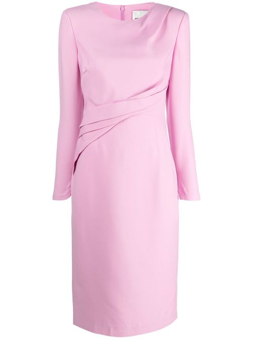 Draped midi dress - Purple