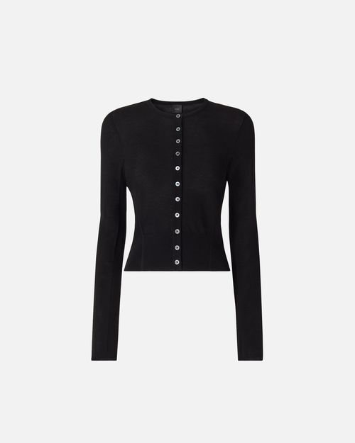 Cardigan with mother-of-pearl buttons - L
