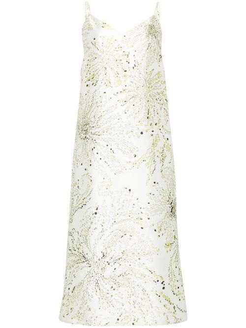 Printed mikado dress - Green