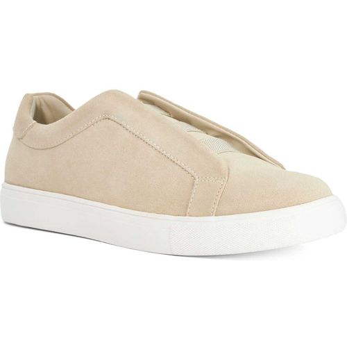Dune London Mens Tylers - Lace-Less Trainers - Beige Suede