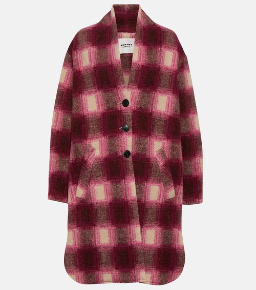 Gabriel checked wool-blend coat