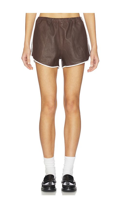 SPRWMN Dolphin Leather Shorts in Chocolate. - M also in L