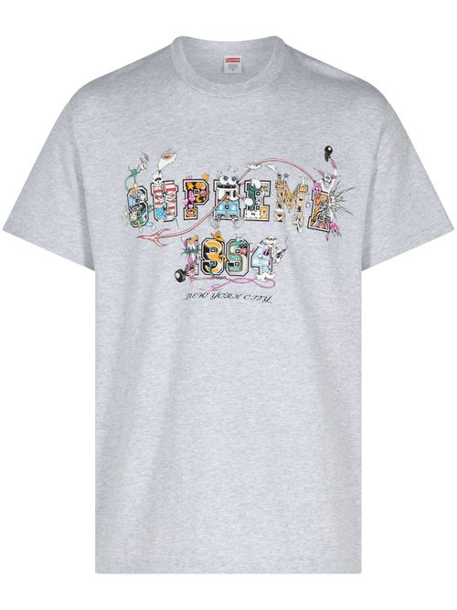 Varsity cotton T-shirt - Grey