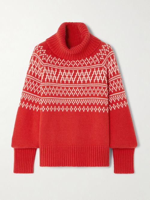 Setesdal Merino-wool And Cashmere-blend Turtleneck Sweater - Red