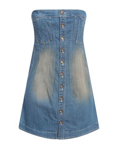 Act N°1 Woman Mini dress Blue Size 6 Cotton, Elastane