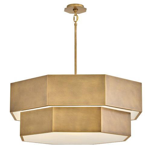 Heritage Brass LED Chandelier from the Facet Collection