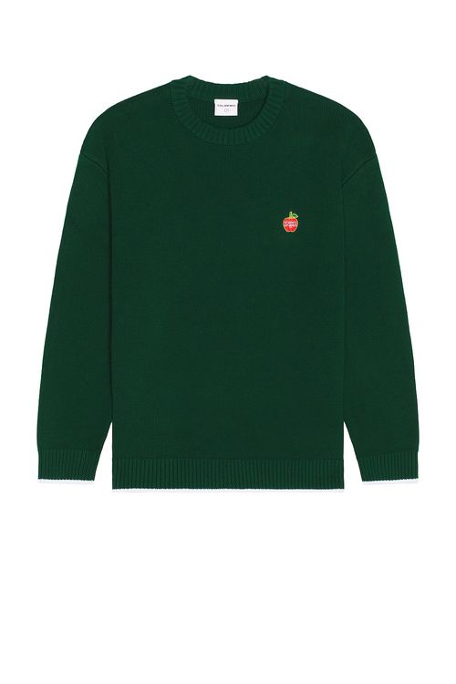 Students Golf Foster Knit Crew Sweater in Dark Green