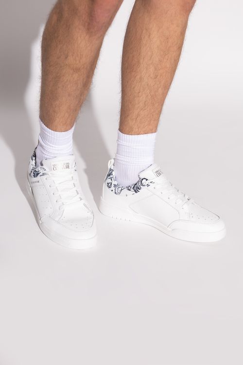 Sports Shoes With "barocco" Pattern, Men's, White