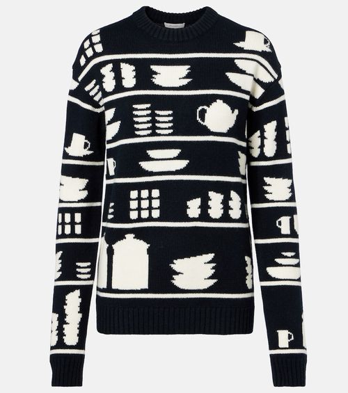 Jacquard wool sweater