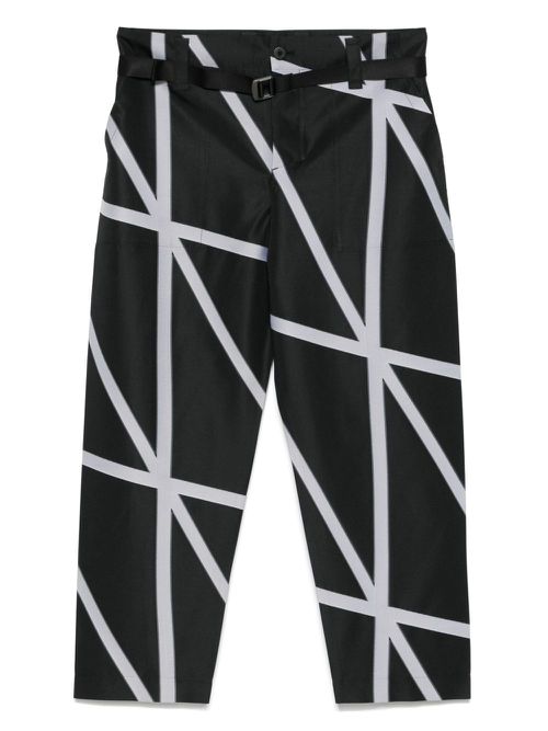 132 5. Issey Miyake NO.5 jacquard trousers - Black