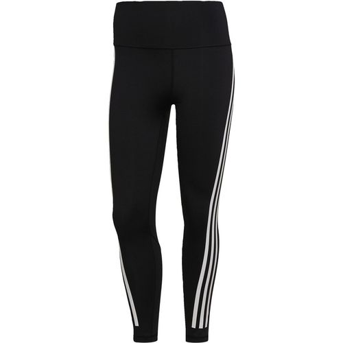 Adidas Performance Womens Optime TrainIcons 3-Stripes 7/8 Leggings - Black Recycled Material - Size Small