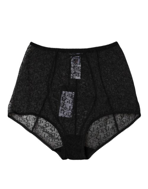Lace Logo Bodysuit — Black