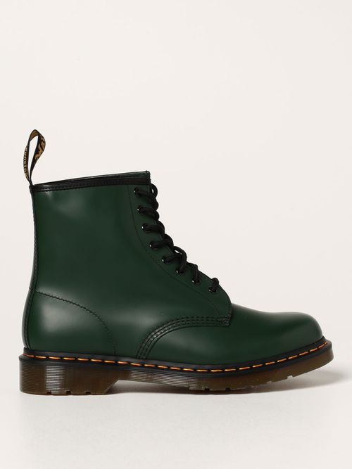 1460 Combat Boots In Green Leather