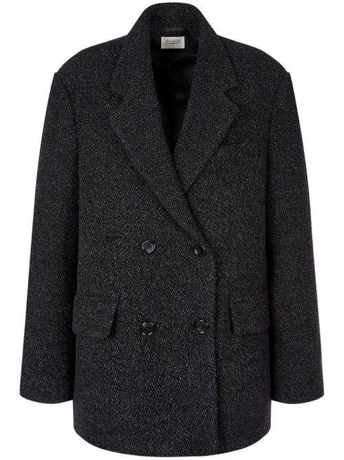 Herringbone coat - Black