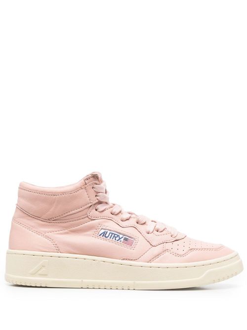 Mid-top lace-up sneakers - Pink