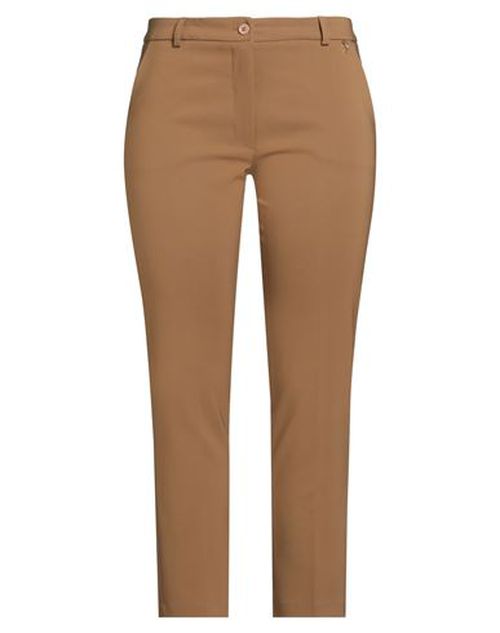 Gm Woman Pants Camel Size 10 Polyester, Elastane