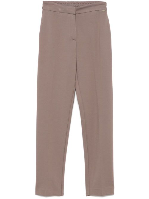 Jersey straight-leg trousers - Brown