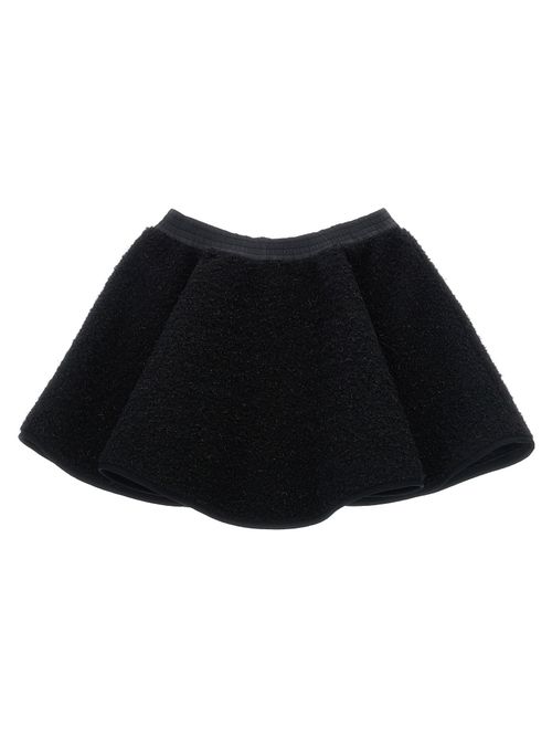 Metallic Teddy Skirt — Black