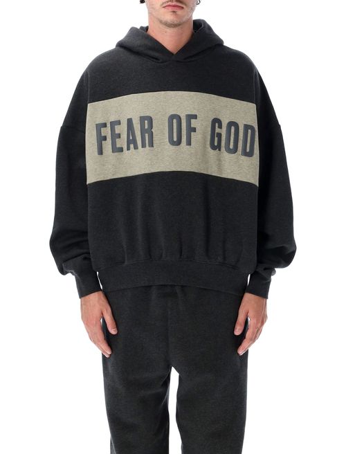 Essentials Cropped Fleece Hoodie - Relaxed Paneled Side-Pocket Design
