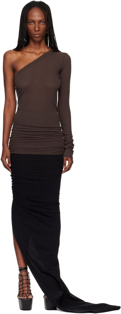 Brown Temple Ziggy Minidress