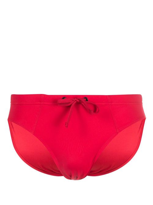 Logo-print swimming trunks - Red