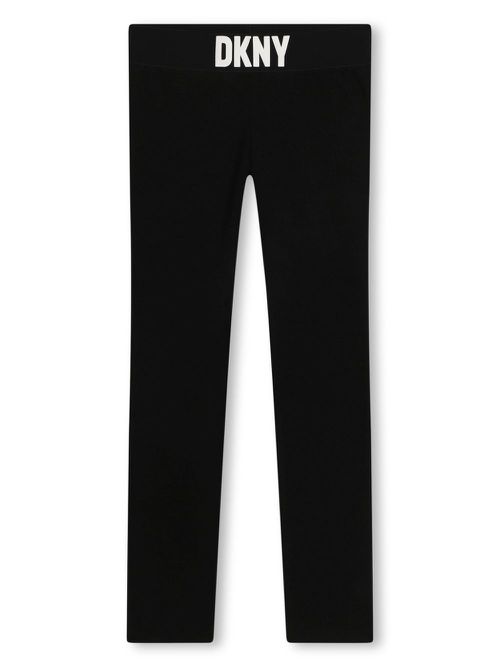 Logo-waistband leggings - Black