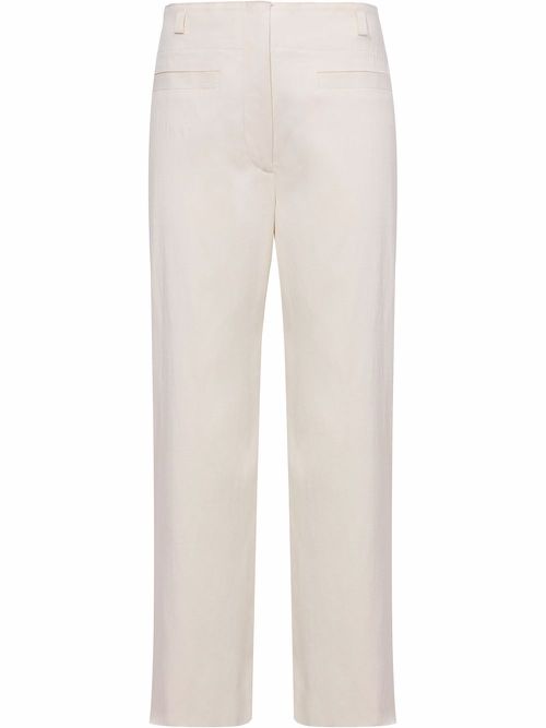 Mid-rise bootcut trousers - White