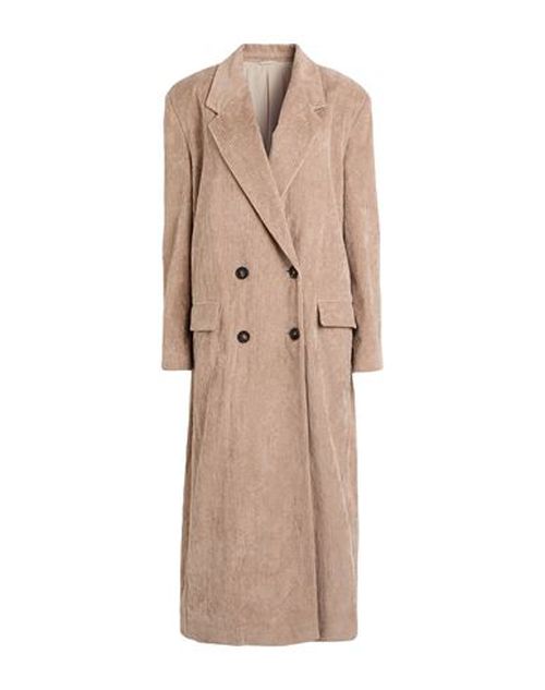 Woman Coat Sand Size 6 Cotton, Elastane, Ecobrass