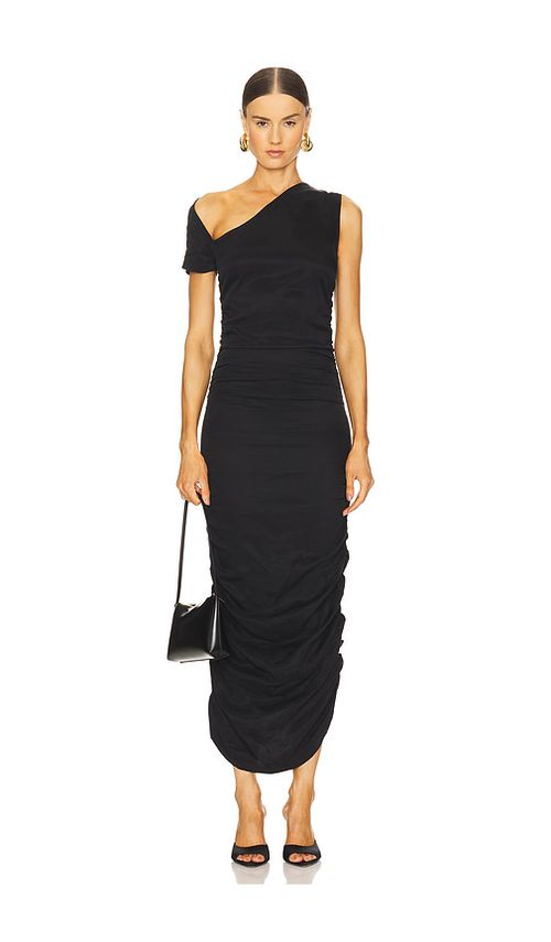 Amelie Teje Stasera Midi Dress in Black.  XS. Also in