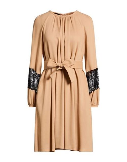Woman Mini dress Camel Size 6 Lyocell, Viscose, Wool