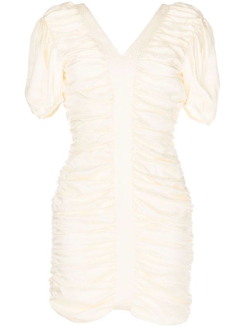 Ruched mini dress - White