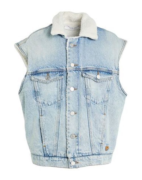 Woman Denim outerwear Blue Size 0 Cotton