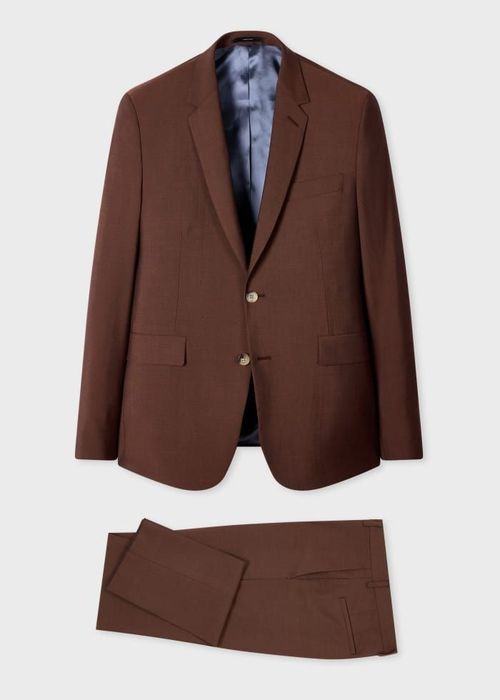 The Kensington - Slim-Fit Burgundy Wool-Mohair Suit Red