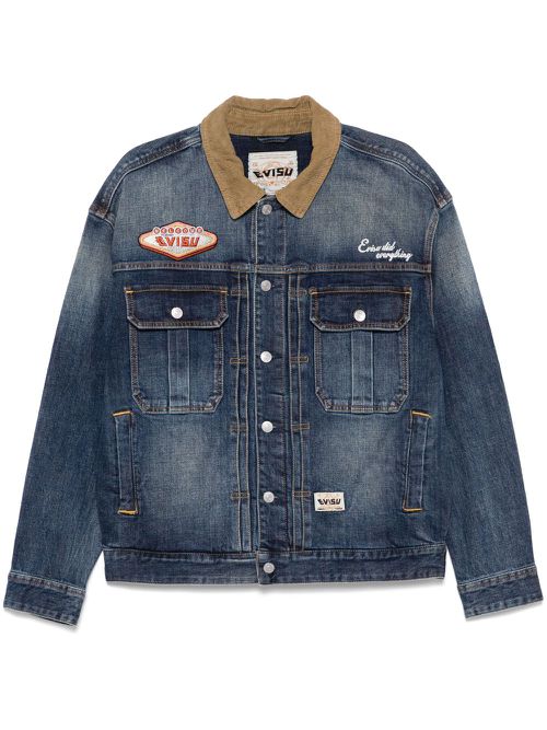 Embroidered denim jacket - Blue