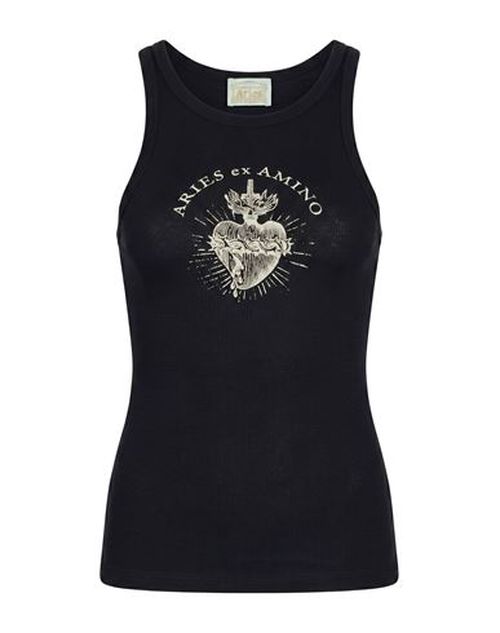 Woman Tank top Charcoal Size 1 Cotton