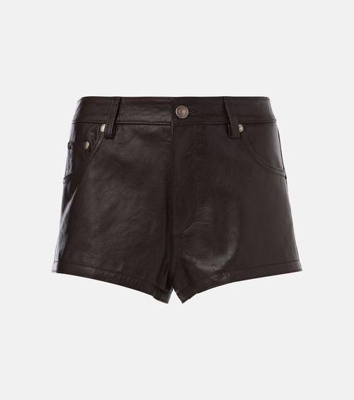 Leather shorts