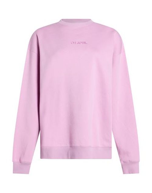 Woman Sweatshirt Lilac Size L Cotton, Polyester