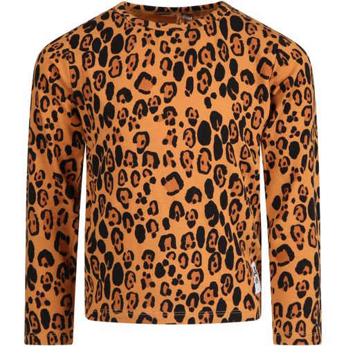 Orange T-shirt For Kids With Animal Print