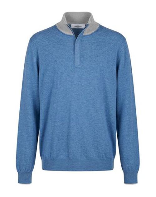 Man Turtleneck Azure Size 50 Virgin Wool, Viscose, Cashmere, Polyester, Polyurethane