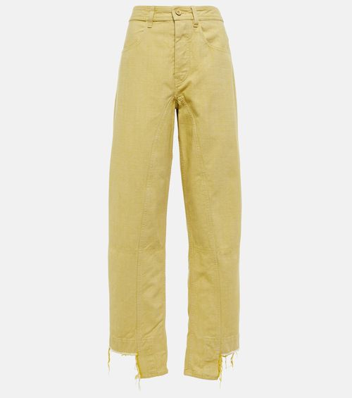 High-rise wide-leg denim jeans