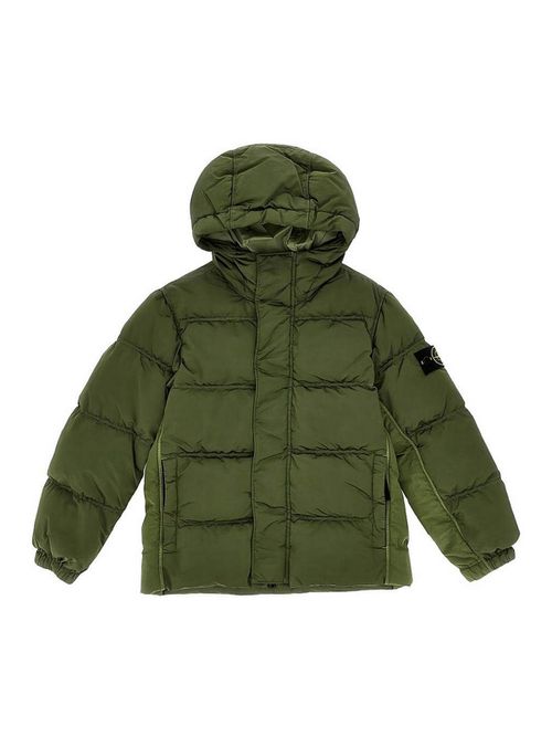 Quilted Down Jacket With Logo