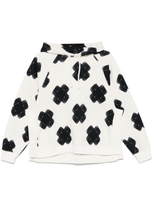 Slit Punch sweatshirt - White