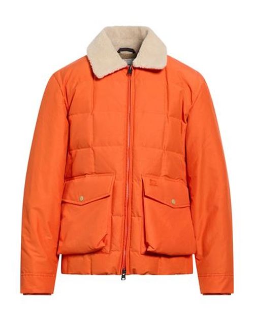 Man Puffer Orange Size S Cotton, Polyester