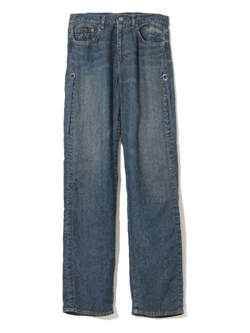 Undercover linen straight-leg jeans - Blue