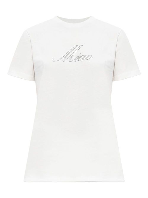 Rhinestone-embellished T-shirt - White