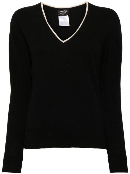 1997 V-neck cashmere jumper - Black