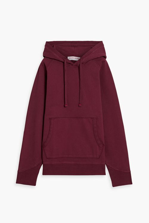 Francis French cotton-terry hoodie - Burgundy - S