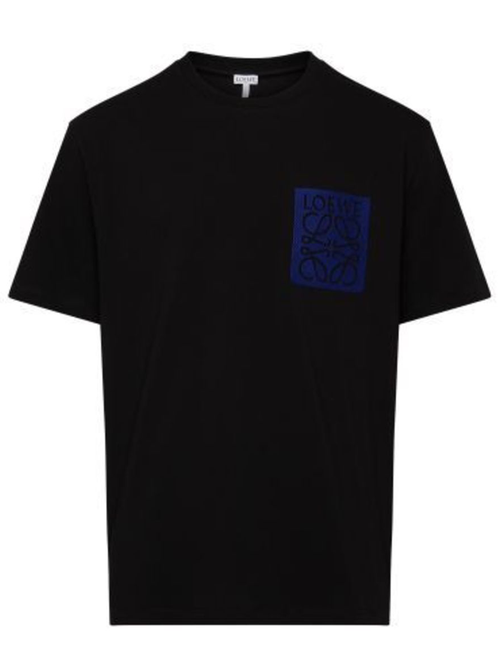 Loewe Blue Anagram Fake Pocket T-hirt in Black - Black