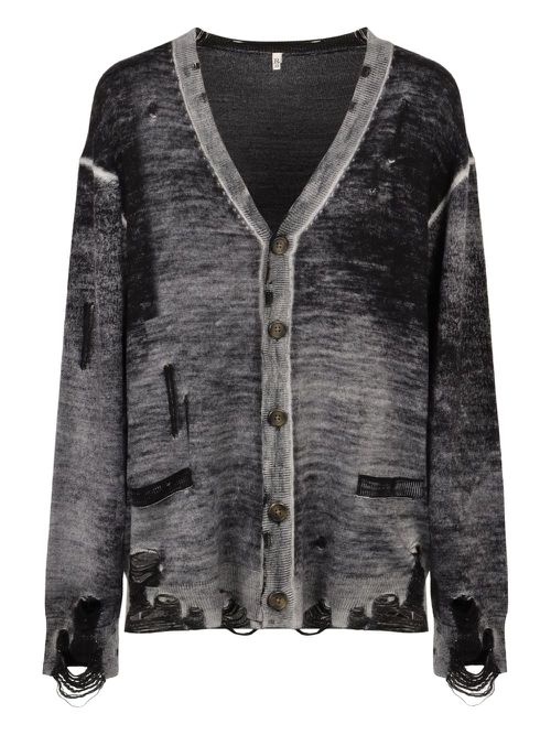 Merino-wool cardigan - Black