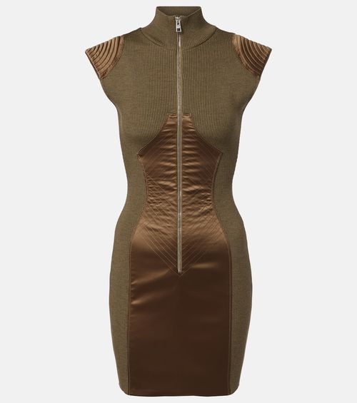 Wool-blend minidress